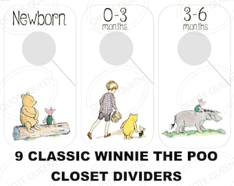 Winnie the Pooh Baby Closet Dividers, Nursery Organizer