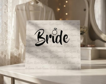 Bride Decal, Vinyl Wedding Design for Tumblers, Windows, and Laptops