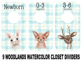 Woodland Closet Divider, Woodland Boy Closet Divider, Closet Divider, Woodland, Boy Nursery, Organization, Shower Gift, Baby Shower