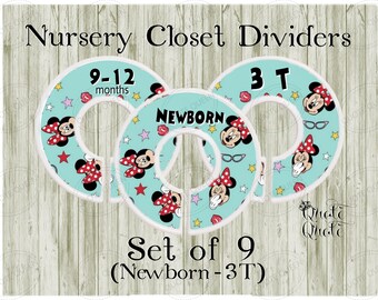 Minnie Mouse Closet Dividers, Minnie Mouse, Disney Minnie, Closet Dividers