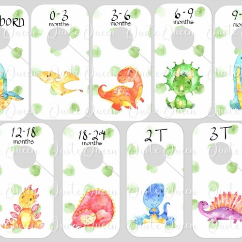Dinosaur Clothes Dividers Nursery Closet Dividers Green Etsy