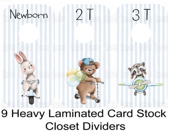 Baby Boy Closet Dividers, Closet Dividers, Rabbit, Boys Closet Dividers,Nursery, Shower Gift,Organization,Baby Shower Gift,Stickers for Boys