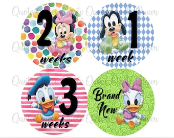 Baby Milestone Set , Free Gift, Disney Babies Inspired Theme, Baby Shower, Baby Nursery