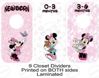Minnie Mouse Baby Clothes Closet Dividers, Nursery Organization