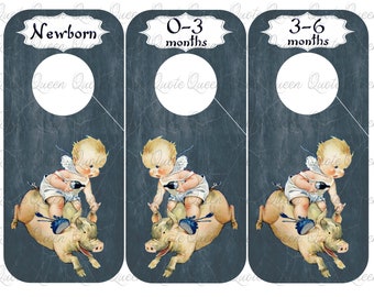 Vintage Baby Boy Closet Dividers, Boys Closet Dividers, Boys Nursery, Shower Gift