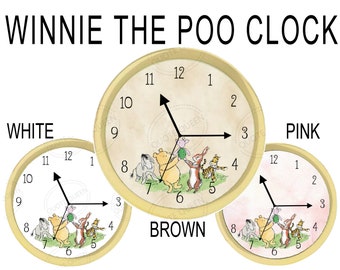 Piglet Art Winnie the Pooh Nursery Winnie the Pooh Wall Art Winnie the Pooh Decor Winnie the Pooh Vinyl Record Wall Clock