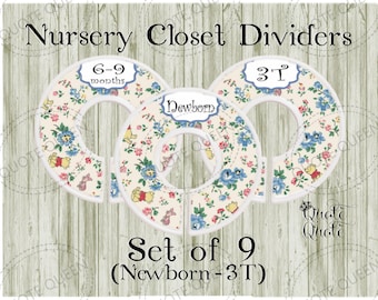 Winnie the Pooh Nursery Closet Dividers, Baby Clothes Organizer