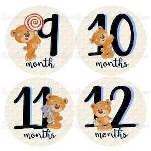 FREE GIFT, Baby Bear Monthly Stickers, Bear Monthly Stickers, Monthly Stickers, Onesie Stickers, Baby Gift, Baby Shower Gift image 3