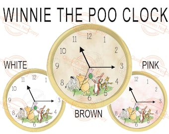 Classic Winnie the Pooh Clock with Customized Option
