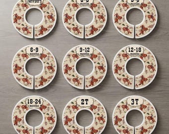 Western Baby Nursery Closet Dividers, Newborn-3T, Set of 9