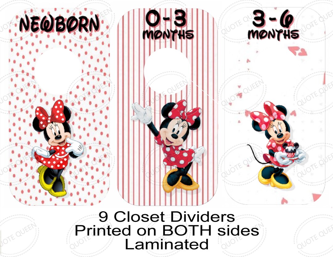Minnie Mouse Closet Divider, 6.75 X 3.5 Inches, Closet Dividers, Baby
