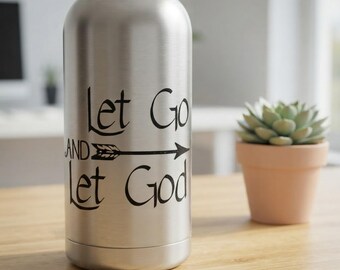 Let Go Let God Vinyl Decal, Christian Car Sticker