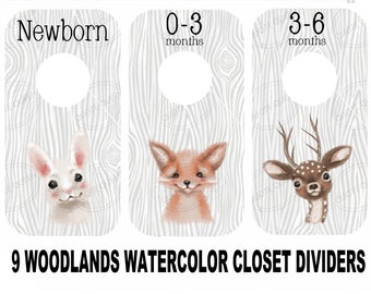 Woodland Closet Divider, Woodland Boy Closet Divider, Closet Divider, Woodland, Boy Nursery, Organization, Shower Gift, Baby Shower