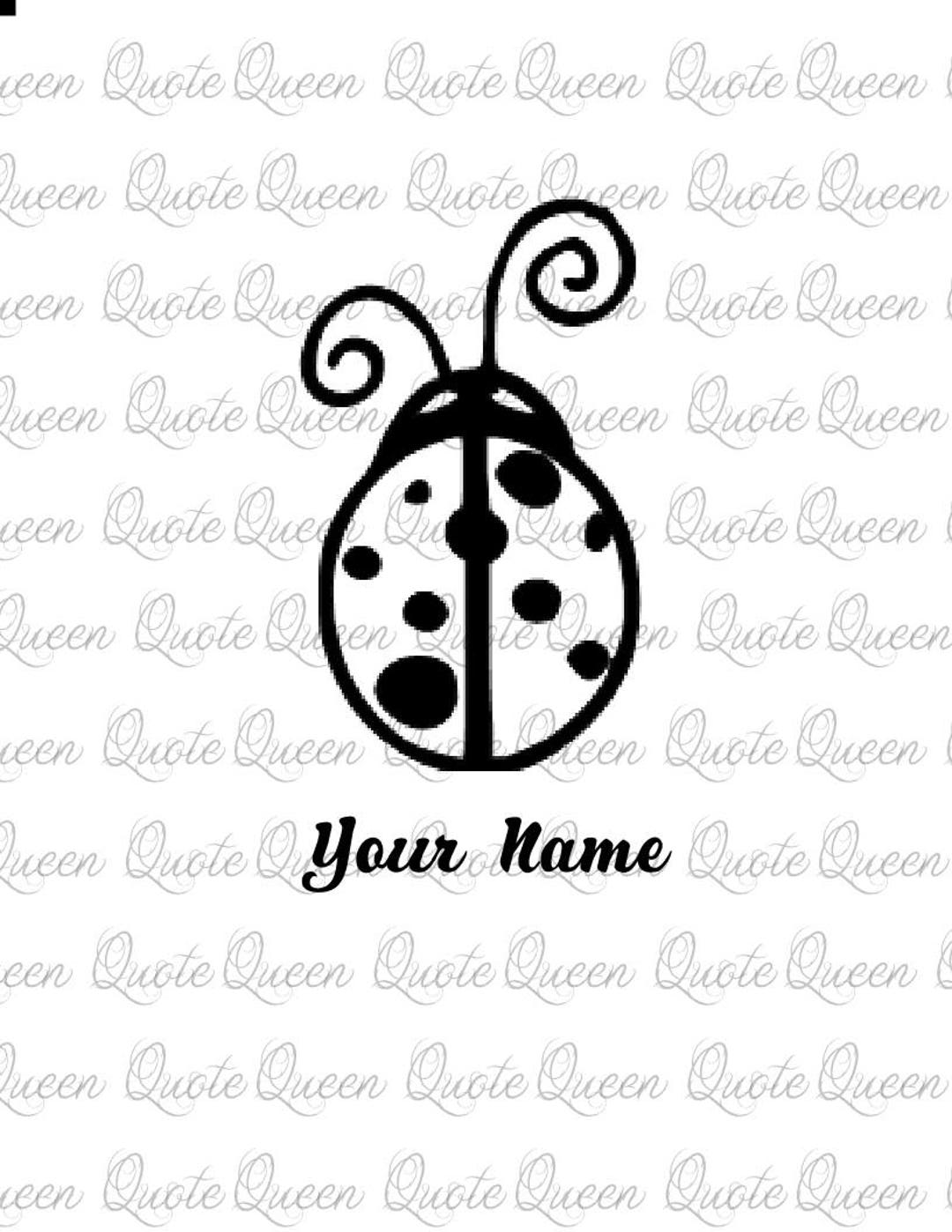 Lady Bug Decal, Personalized Lady Bug Decal - Etsy
