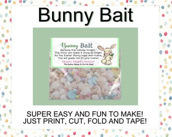 Bunny Bait Bag Header, Easter Gift Tags (Digital Product)