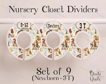 Western Nursery Closet Dividers, Cowboy Cowgirl Theme, Newborn-3T