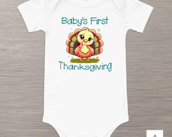 My First Thanksgiving Baby Onesie – Soft Cotton, Eco‑Friendly & Artist‑Designed