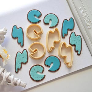 Geometric Polymer Clay Cutter/ Circle Clay Cutters/ 3D Printed Embossing Clay Cutter