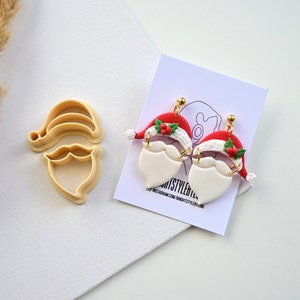 Santa Claus Set Polymer Clay Cutter/ Christmas Clay Cutters/ Winter Holiday Embossing Clay Cutter
