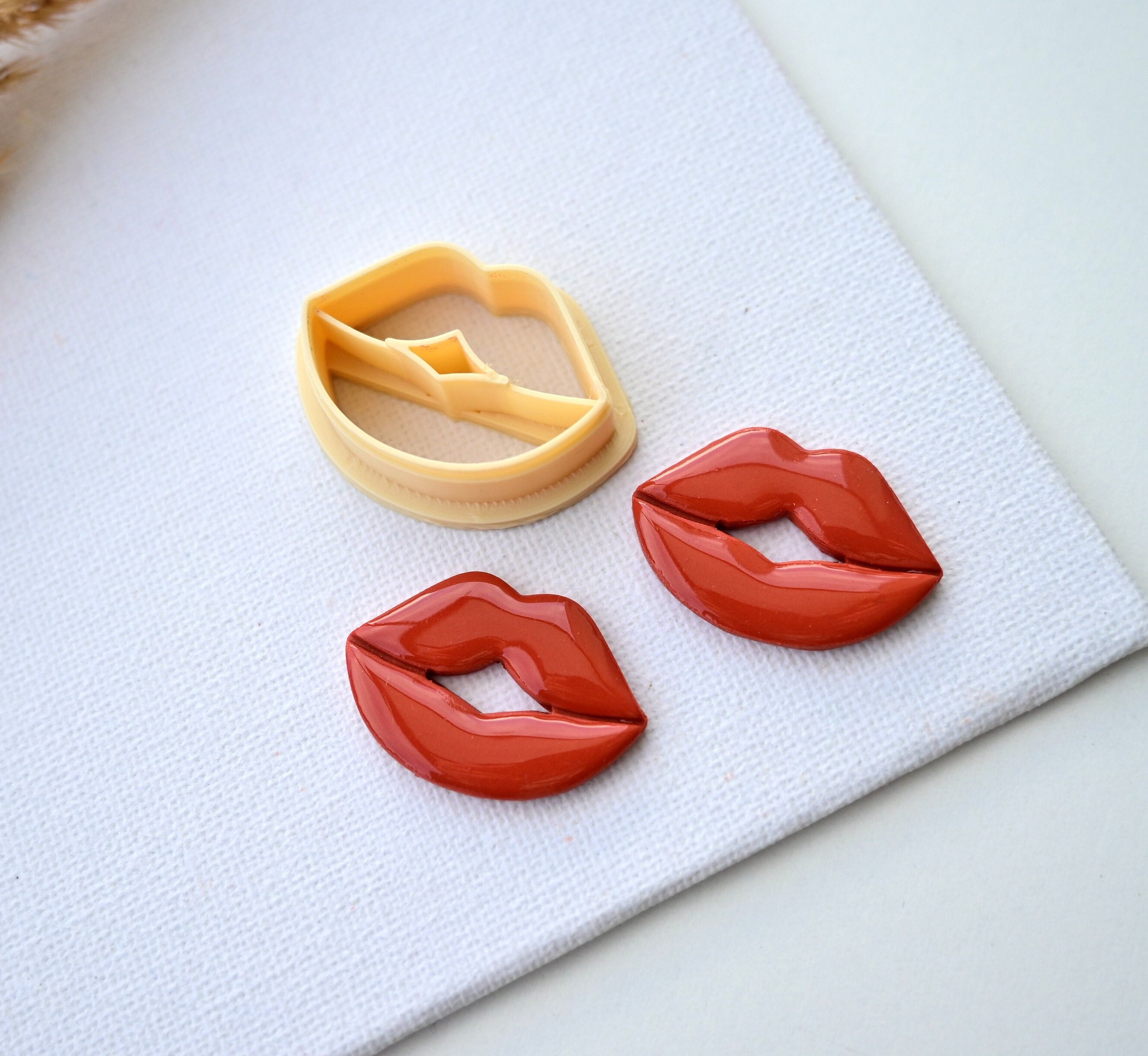 Lips Cutter Valentines Day Polymer Clay Cutter/ Lips Clay Cutter/ Embossing Clay ...