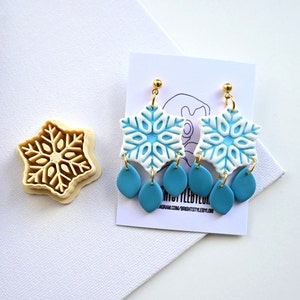 Schneeflocken-Polymer-Ton-Ausstecher/ Weihnachts-Ton-Ausstecher/ Winter-Prägungs-Ton-Ausstecher