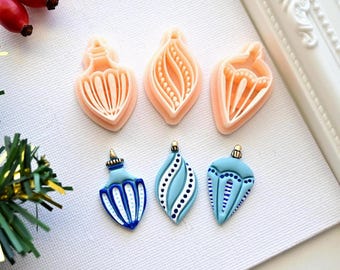 Weihnachtskugel Ausstecher aus Polymer Clay / Weihnachtsschmuck / Winterurlaub Prägung Ton Ausstecher