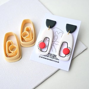 Set Polymer Clay Cutter/ Mirror Clay Cutters/ 3D Printed Clay Cutter/ Embossing Clay Cutter