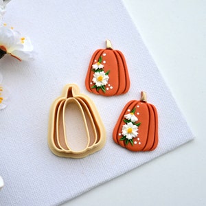 Pumpkin Polymer Clay Cutter/ Halloween Clay Cutters/ 3D Printed Clay Cutter/ Fall (Autumn) Embossing Clay Cutter