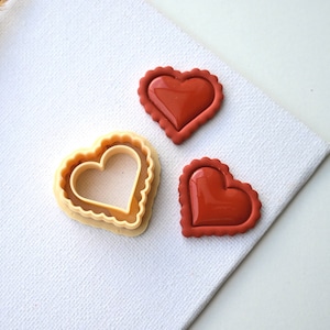 Valentines day Polymer Clay Earring Cutter | Heart cutters | Embossing Clay Cutter Tool