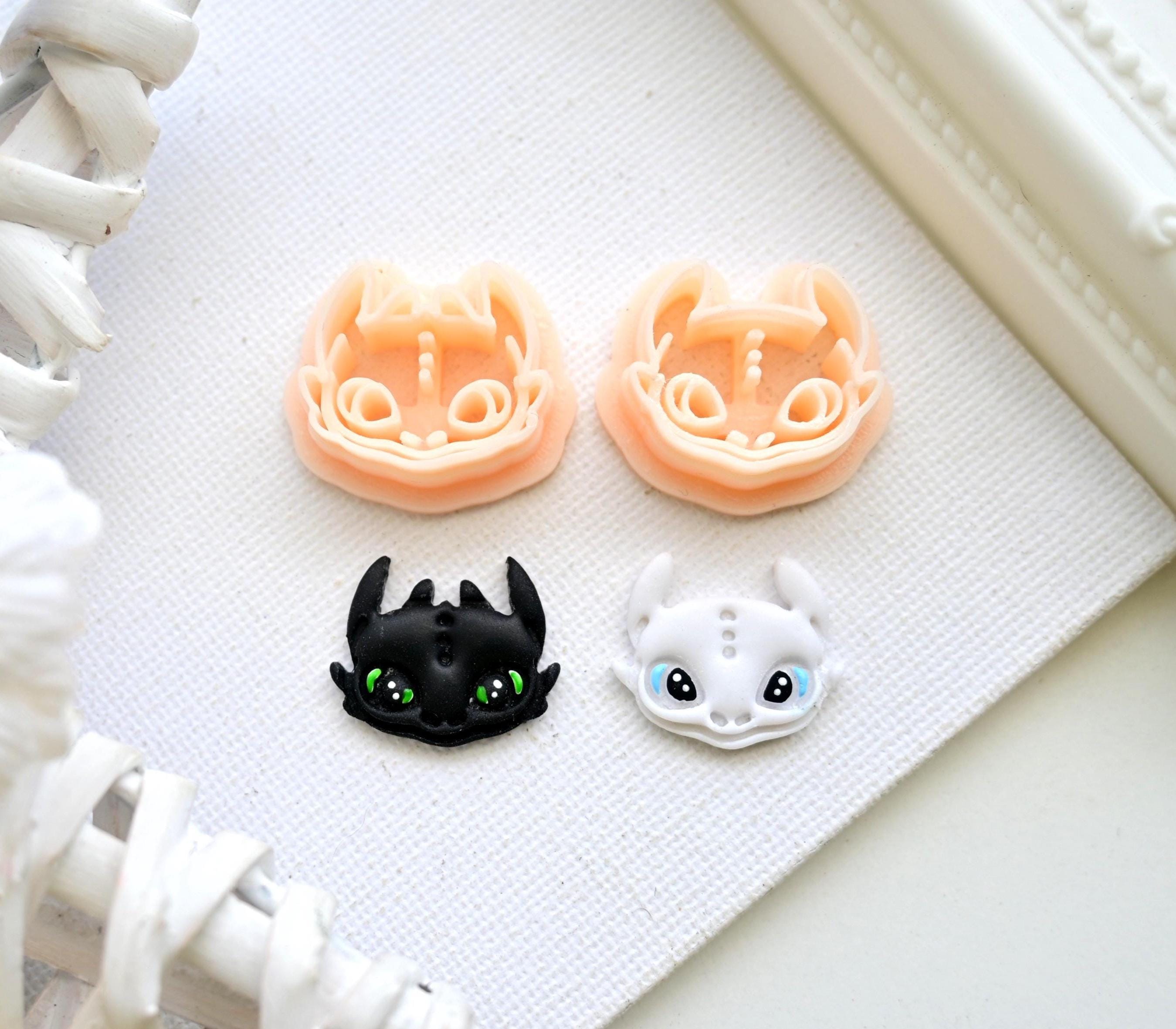 Black Dragon Polymer Clay Cutter/ toothless clay cutter/ Embossing Clay Cutter