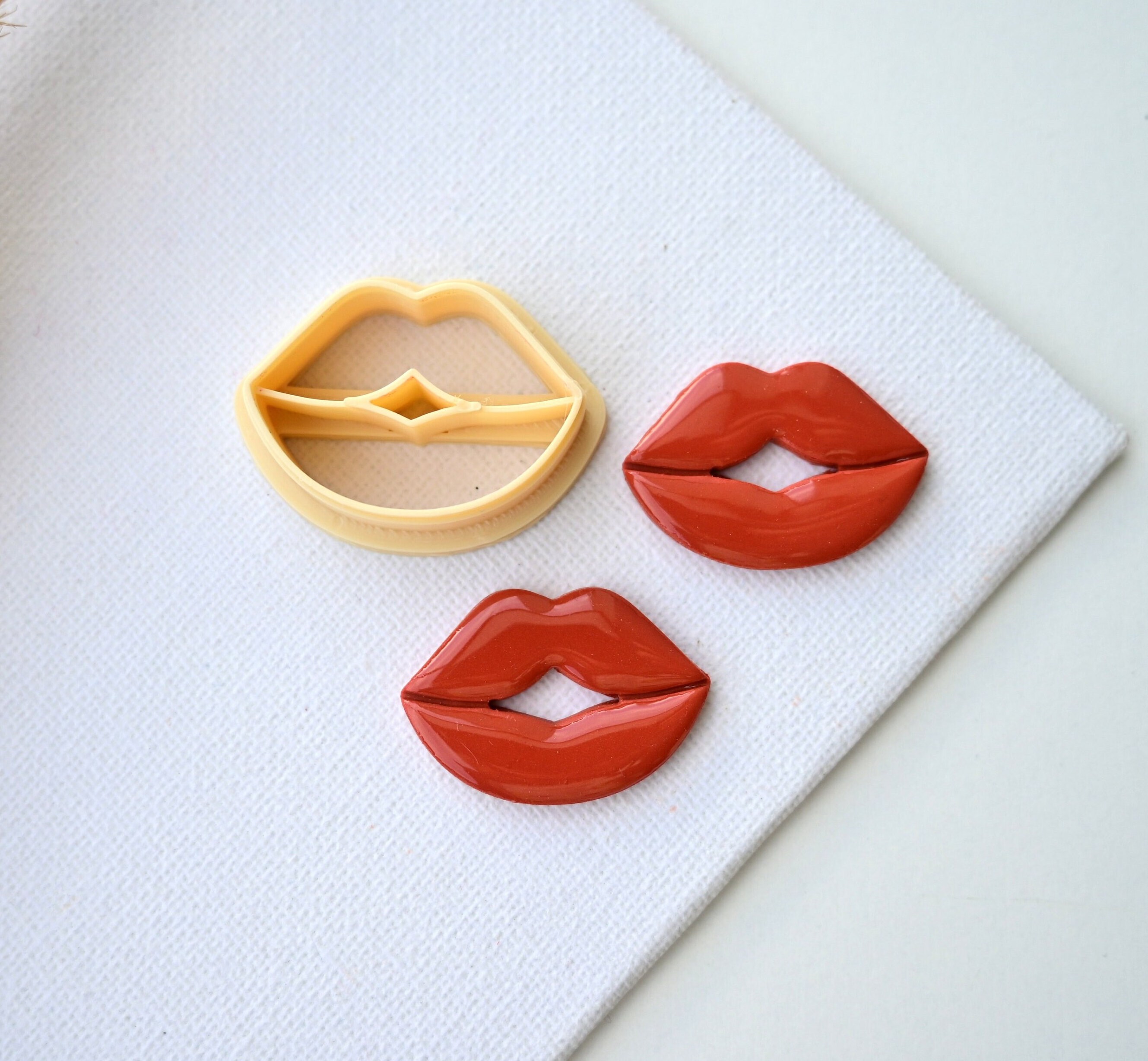 Lips Cutter Valentines Day Polymer Clay Cutter/ Lips Clay Cutter/ Embossing Clay ...