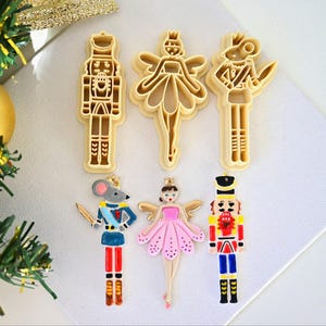 Nussknacker Polymer Clay Cutter, Weihnachts-Weihnachts-Tonschneider, Winter-Prägungs-Tonschneider - 3 Größen