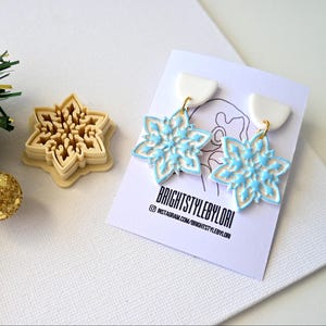 Schneeflocken-Polymer-Ton-Ausstecher/ Weihnachts-Ton-Ausstecher/ Winter-Prägungs-Ton-Ausstecher