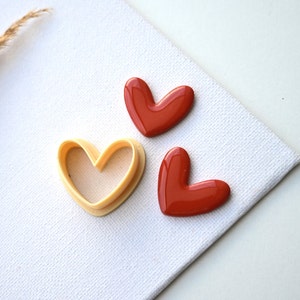 Valentines day Polymer Clay Earring Cutter | Heart cutters | Embossing Clay Cutter Tool