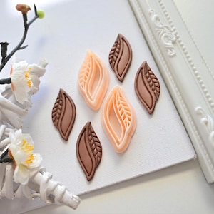 Polymer Clay Cutter/ Leaf Clay Cutters/ Floral Embossing Clay Cutter