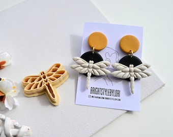 Dragonfly Polymer Clay Cutter/ 3D Printed Clay Cutter/ Embossing Clay Cutter