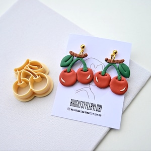 Cherry Polymer Clay Cutters/ Mirror Summer Clay Cutters/ fruit Clay Cutters