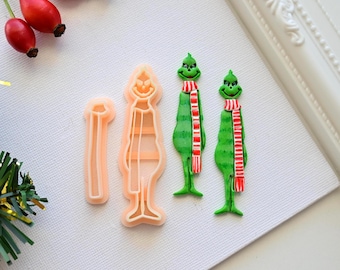 Weihnachts-Polymer-Ton-Ausstecher/Set Winterliche Feiertags-Präge-Ton-Ausstecher