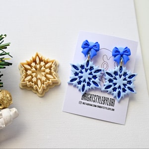 Schneeflocken-Polymer-Ton-Ausstecher/ Weihnachts-Ton-Ausstecher/ Winter-Prägungs-Ton-Ausstecher