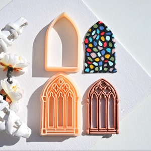 Gothic Window Clay Cutter | SET Unique Clay Cutters | Cutters for Polymer Clay