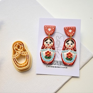 Stacking Doll Clay cutters| Nesting Doll Polymer Clay Cutter/Embossed Cutter