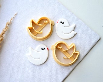 Birds Polymer Clay Cutter/MIRROR Valentines day Clay Cutter, Embossing Clay Cutter Tool - 3 Sizes