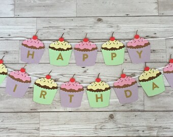 cupcake banner etsy
