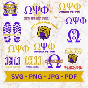 13 Cut File Bundle |Omega Psi Phi Fraternity Bundle svg | 1911 svg  | Que | Que svg | Omega Psi Phi Bundle Download