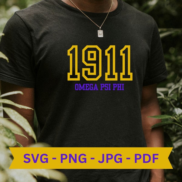 Omega Psi Phi Fraternity svg | 1911 svg  | Que | Que svg | Omega Psi Phi Download