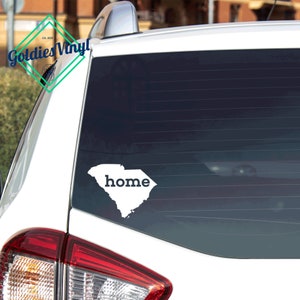 South Carolina Home -  Vinyl Die Cut Decal Sticker