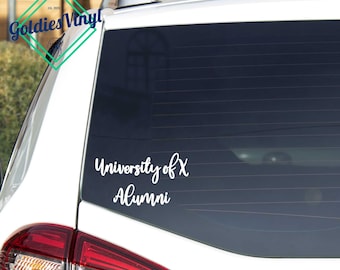 University of... Alumni | Custom Vinyl Die Cut Decal Sticker