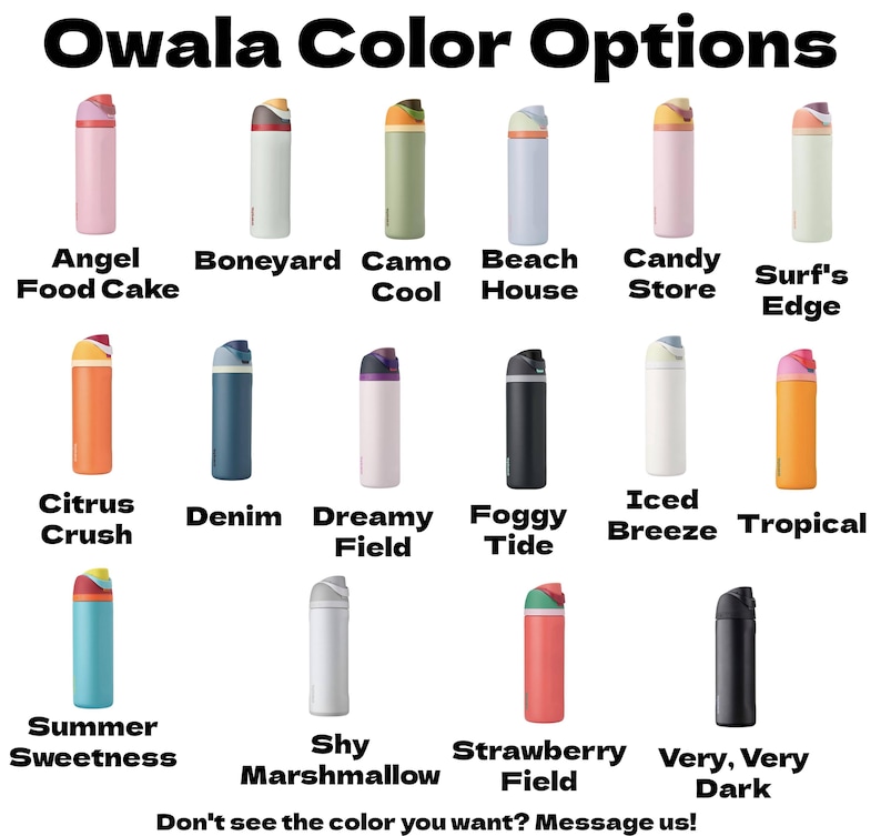 Custom Engraved Name Owala 32 Oz Freesip Bottle - Personalized ...