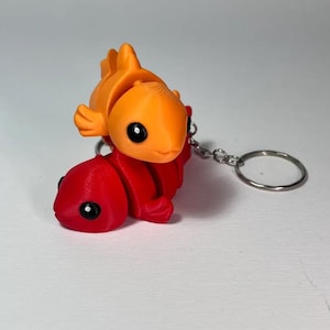 Hand Made flexi Goldfish figure or Keychain - 3D Printed