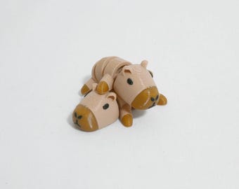3D Print Baby Capybara Figure - Cute Flexi Design, Unique 3D Printed Decoration & Collectible for Animal Lovers
